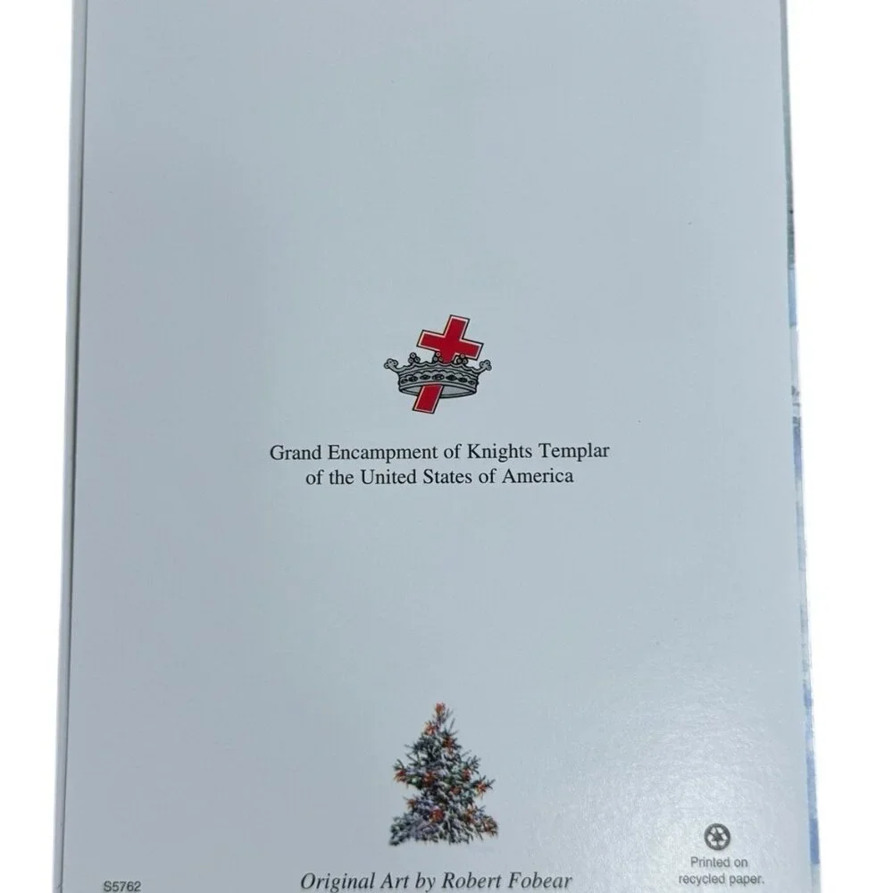 Grand Encampment of Knights Templar Christmas Card Artist Robert Fobear‎ Holiday
